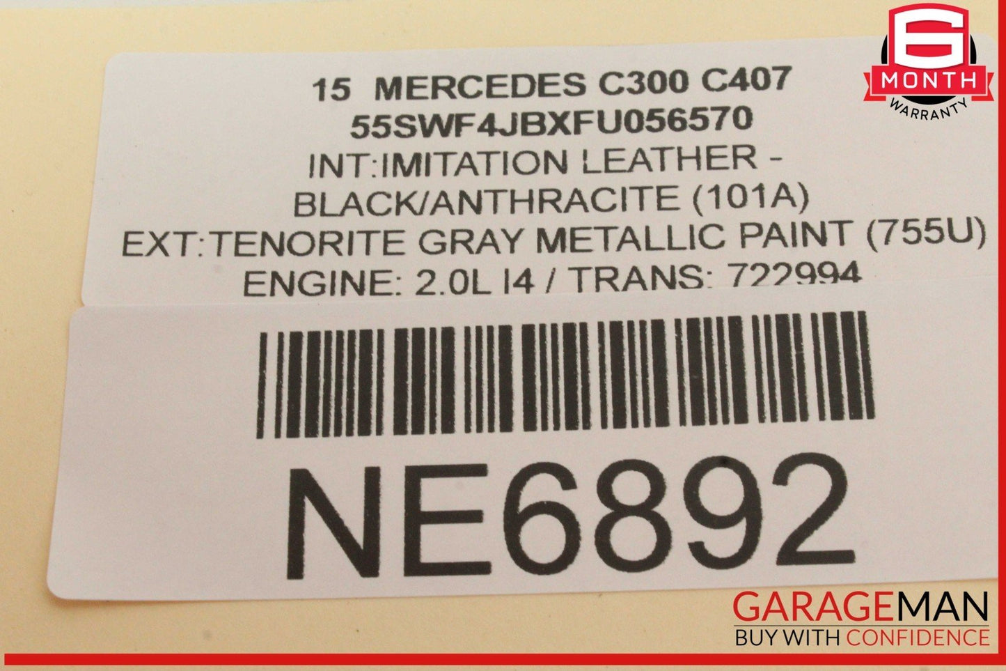 2015-2020 Mercedes-Benz C300 Front Center Console Armrest Arm Rest 2056800796