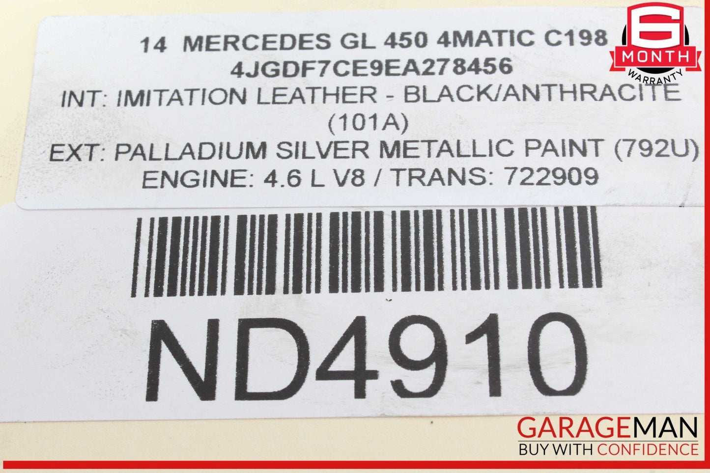 11-16 Mercedes X166 GL450 4MATIC Left Turbocharger Turbo Charger Manifold OEM