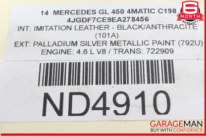 11-16 Mercedes X166 GL450 4MATIC Left Turbocharger Turbo Charger Manifold OEM