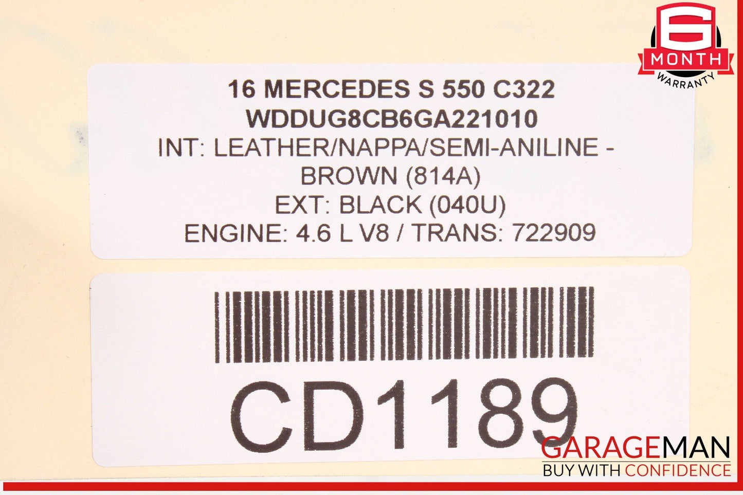 14-20 Mercedes W222 S550 S600 S63 AMG Front Left Driver Side Door Shell OEM