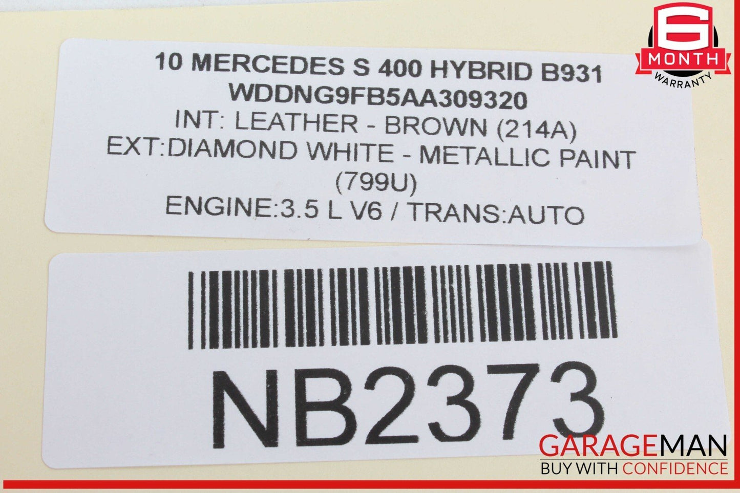 06-13 Mercedes W221 S400 Hybrid Engine Upper Oil Sump Baffle Pan 2720142002 OEM