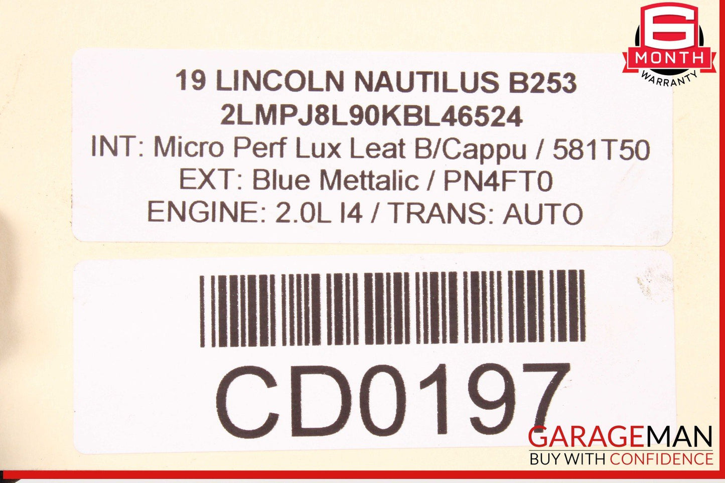 19-21 Lincoln Nautilus Transfer Case 2.0L OEM
