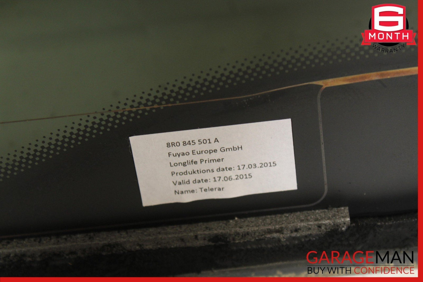 09-17 Audi Q5 SQ5 Rear Back Window Glass 8R0845501 OEM