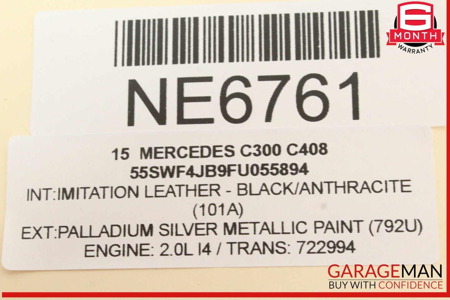 15-18 Mercedes W205 C300 Front Center Dash Hazard Control Switch w/ Clock OEM