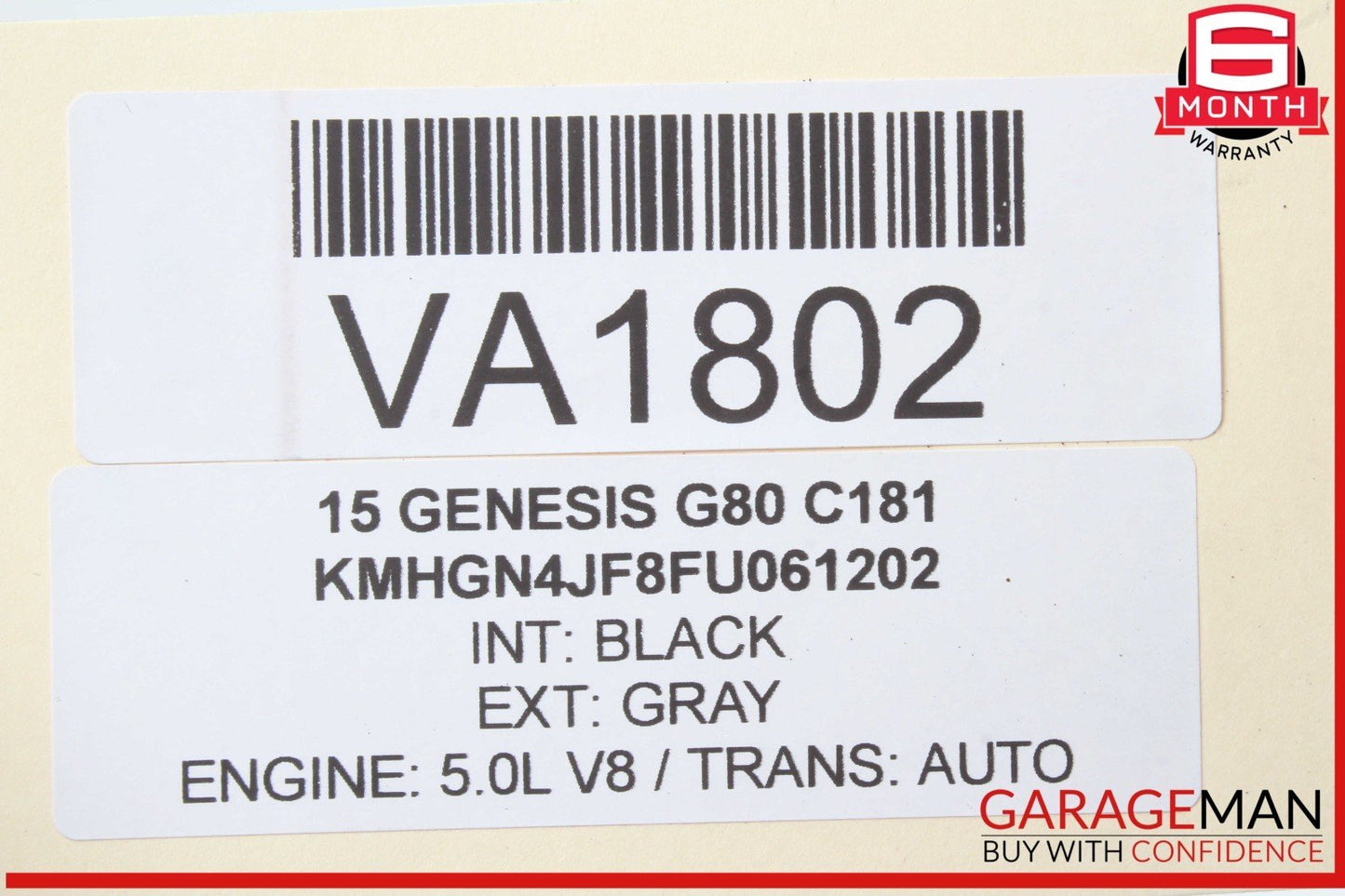15-17 Hyundai Genesis G80 Right Side Exhaust Camshaft 24370-3F500 OEM