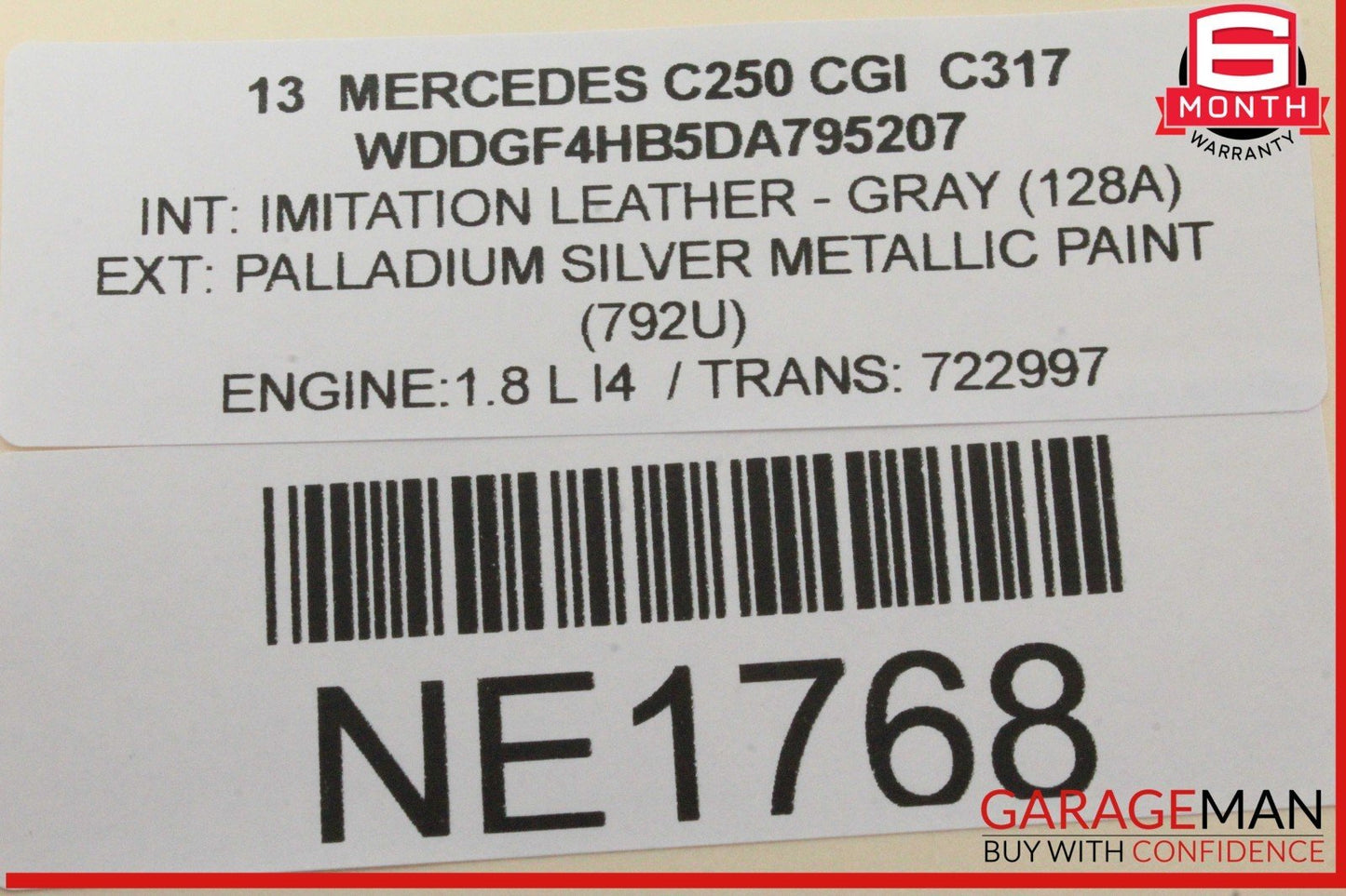 08-14 Mercedes W204 C250 CGI Overhead Dome Light Lamp 2049002004 OEM