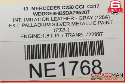 08-14 Mercedes W204 C250 CGI Overhead Dome Light Lamp 2049002004 OEM