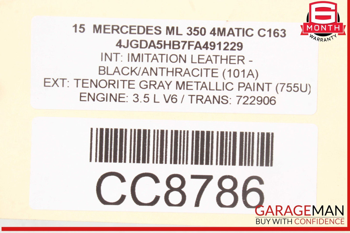 12-16 Mercedes W166 ML350 GL450 722.9 7G Automatic Transmission 722.909 OEM 122k