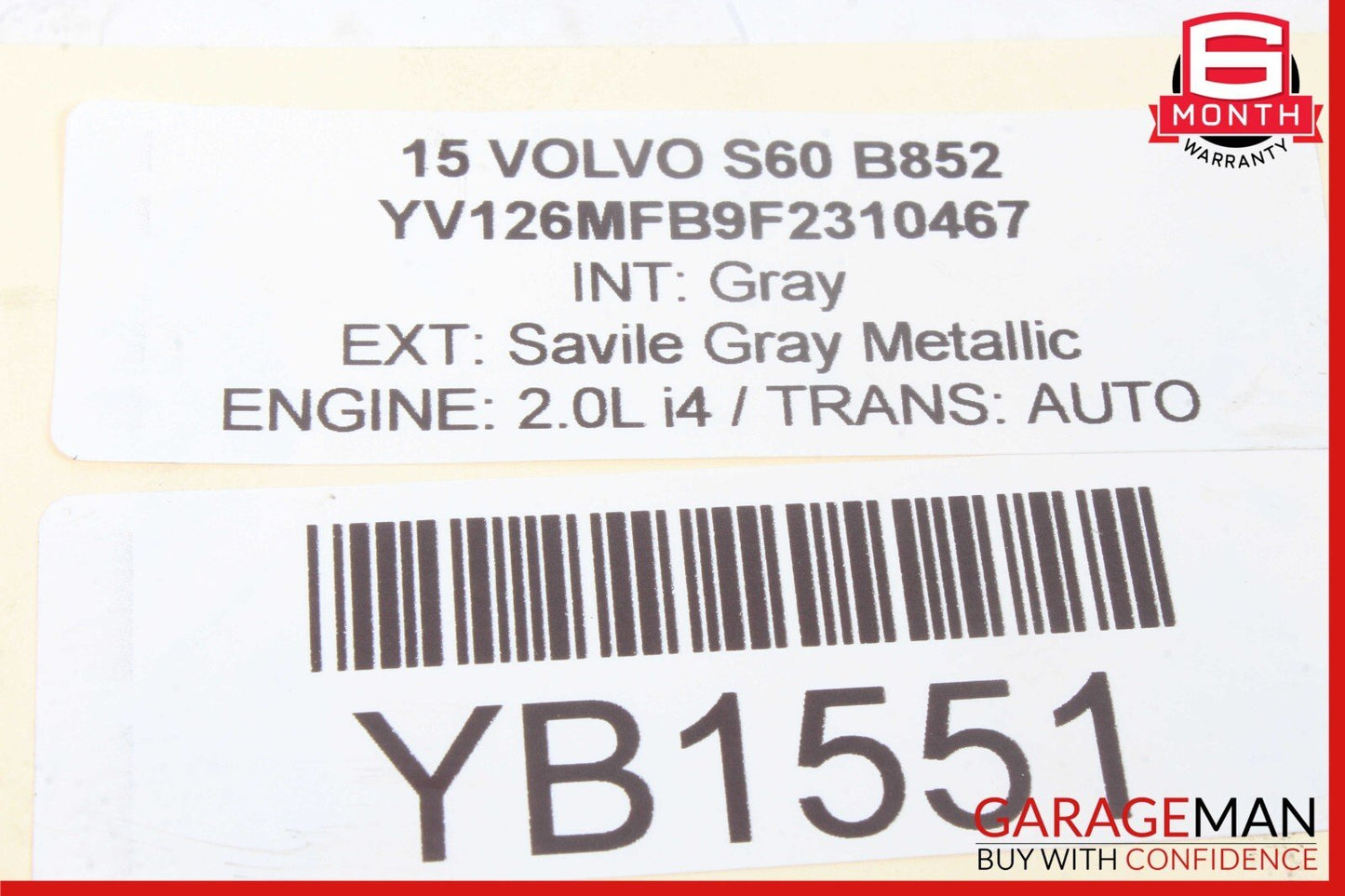 11-18 Volvo S60 V60 Front Left & Right Disc Brake Caliper Set of 2 Pc OEM