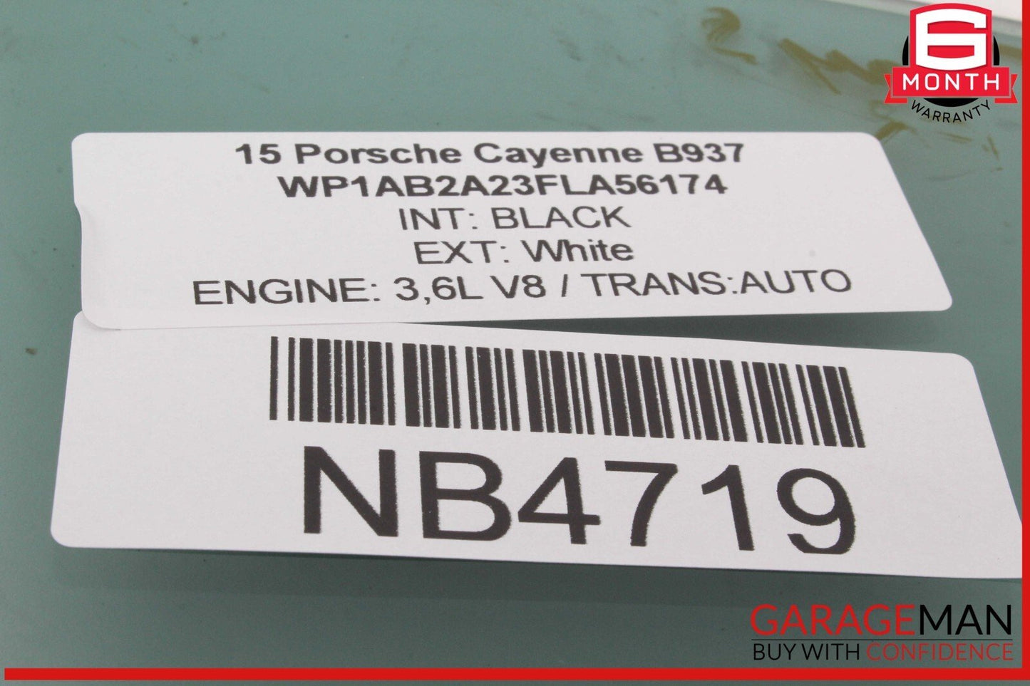 11-18 Porsche Cayenne 958 Front Right Passenger Side Door Window Auto Glass