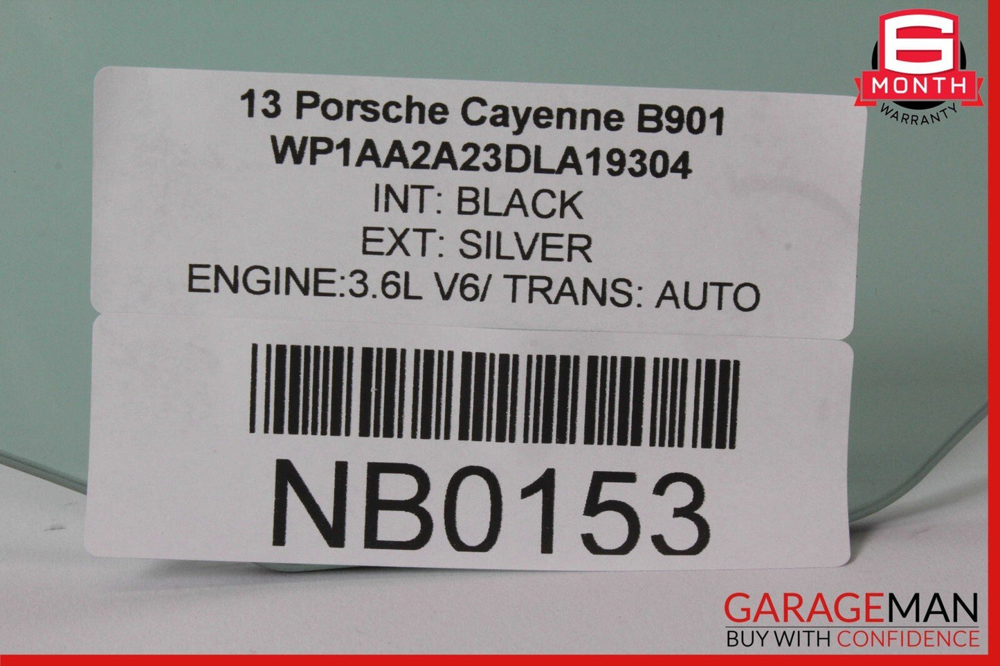 11-18 Porsche Cayenne 958 S Front Left Driver Side Door Window Glass OEM
