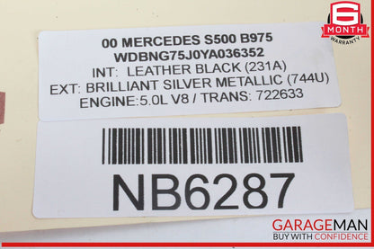 00-06 Mercedes W220 S500 CL500 Driver Steering Wheel Black OEM