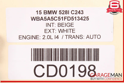 11-16 BMW F10 528i Rear Subframe Crossmember OEM