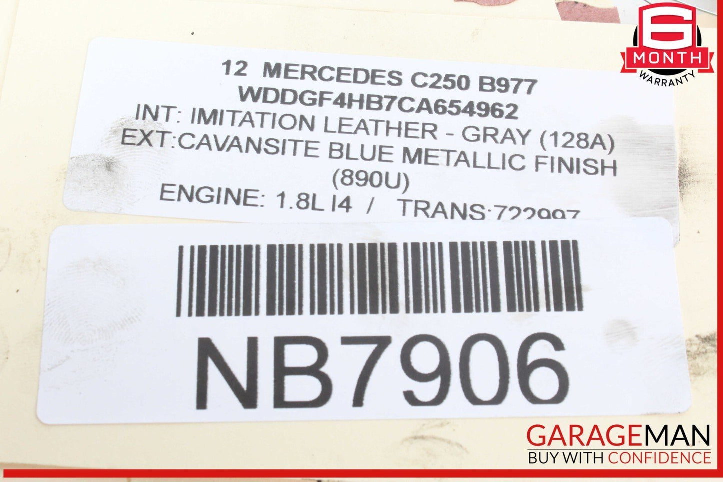 12-15 Mercedes W204 C250 SLK250 1.8L M271 Fuel Injector Rail Line Assembly OEM