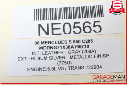 07-09 Mercedes W221 S550 CL550 Rear Trunk Relay Junction Fuse Box 2215406450 OEM