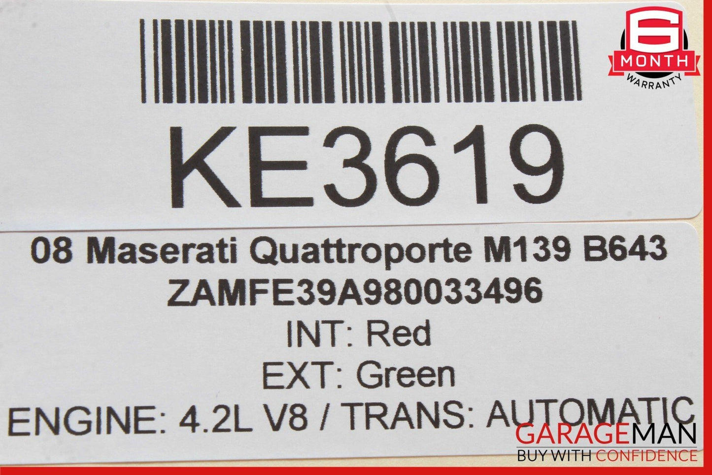 03-19 Maserati Quattroporte M139 Interior Overhead Dome Light Lamp 990096 OEM