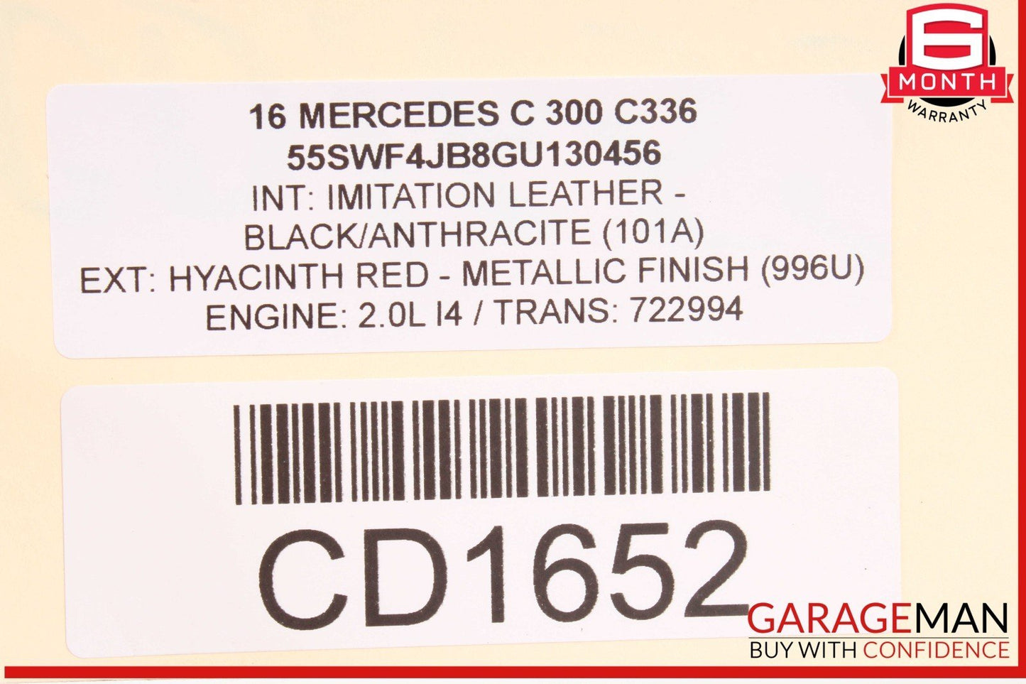 15-21 Mercedes W205 C300 C400 Sedan Rear Left Side Exterior Door Shell OEM