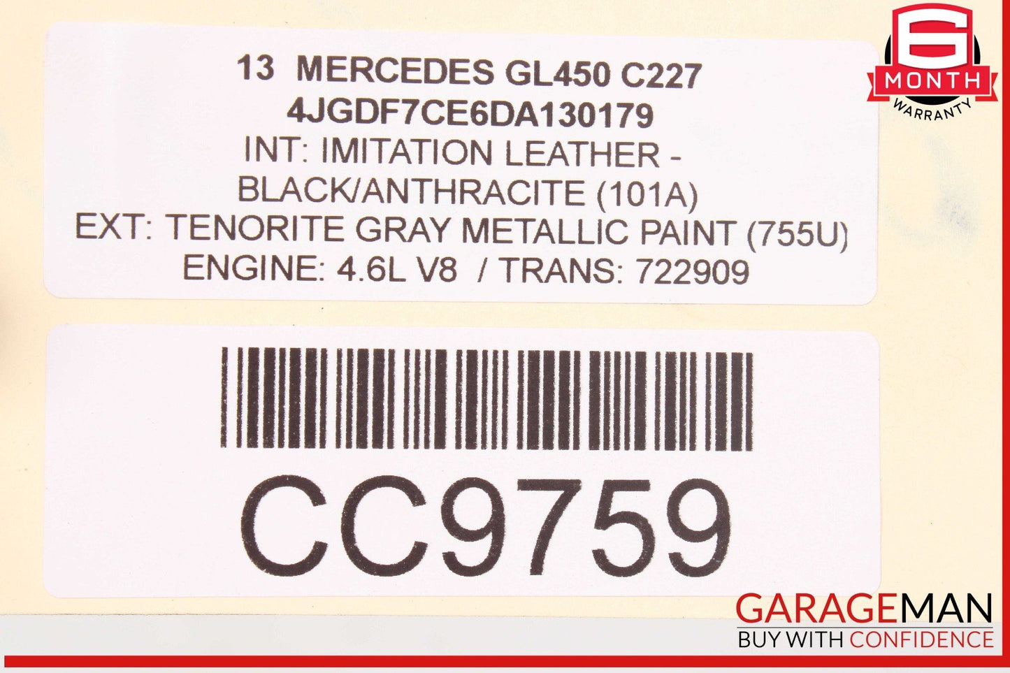 12-19 Mercedes X166 GL450 GL550 Panoramic Sunroof Frame Assembly OEM