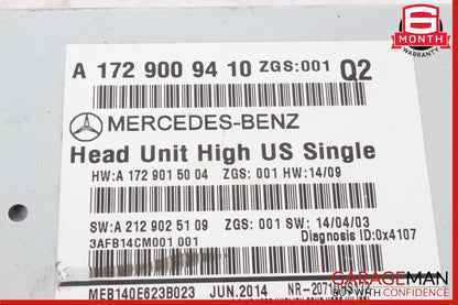 12-16 Mercedes R172 SLK250 SLK300 Navigation Command Head Unit DVD CD Audio OEM