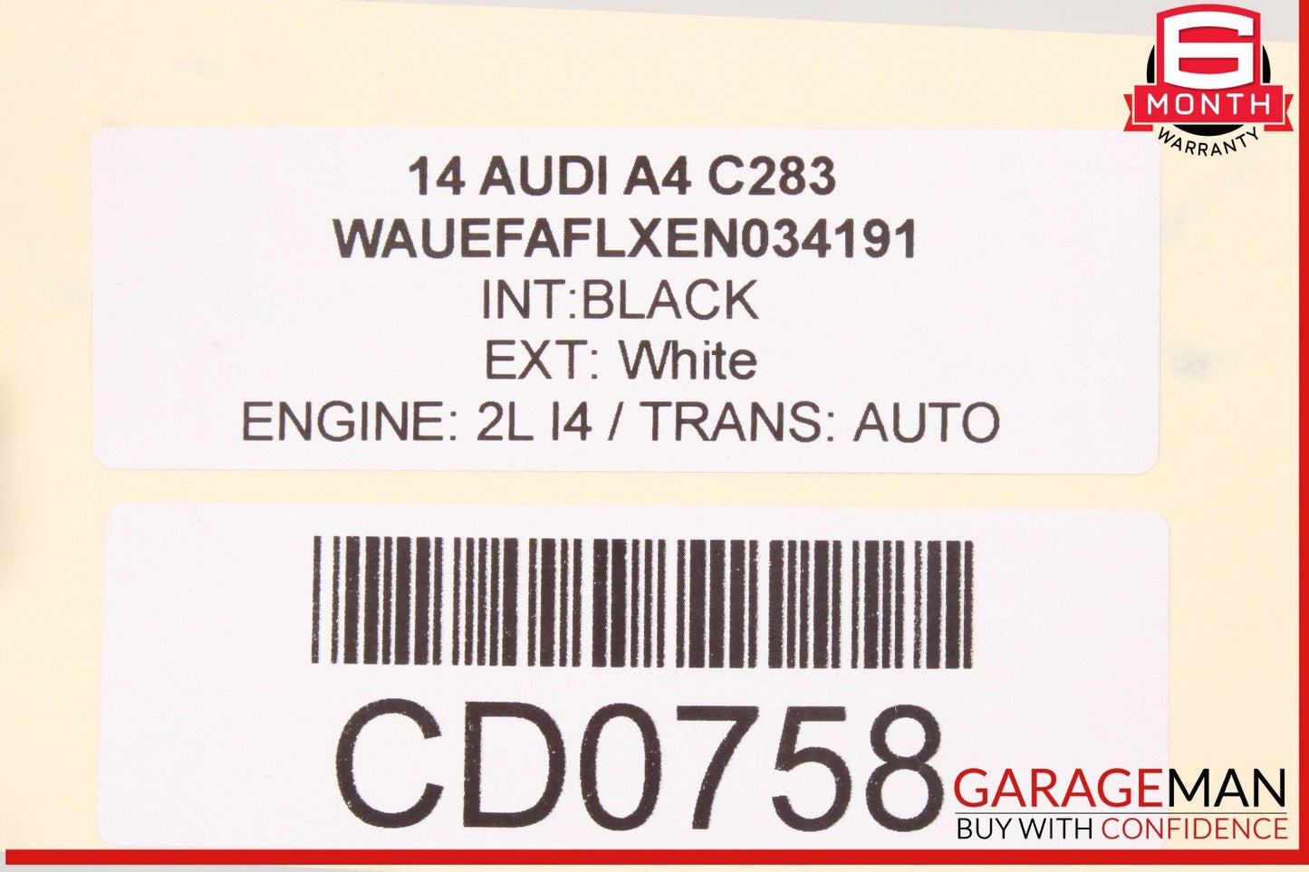09-16 Audi A4 S4 Front Left Driver Side Door Shell Panel OEM