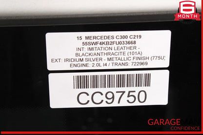 15-21 Mercedes W205 C300 C63 AMG Sliding Panoramic Sunroof Sun Roof Glass OEM