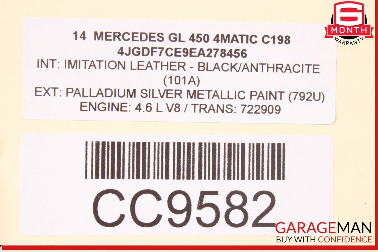 12-19 Mercedes X166 GL450 ML550 Rear Subframe Sub Frame Crossmember Bar OEM