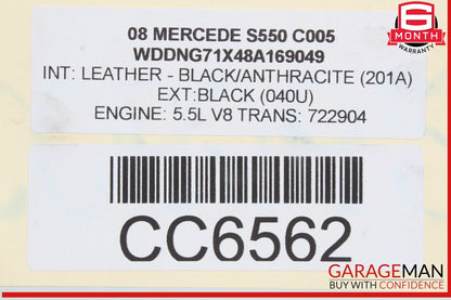 07-09 Mercedes W221 S550 S450 Upper Radiator Core Support Headlight Bracket OEM