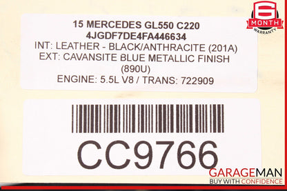 13-16 Mercedes X166 GL450 GL550 Front Hood Bonnet Panel Assembly OEM