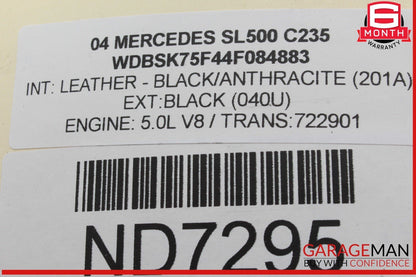 03-12 Mercedes R230 SL500 SL550 Rear Right Quarter Window Regulator Motor OEM