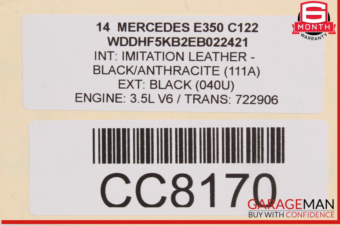 14-16 Mercedes W212 E350 E550 Front Left Side Interior Door Panel Trim Assembly