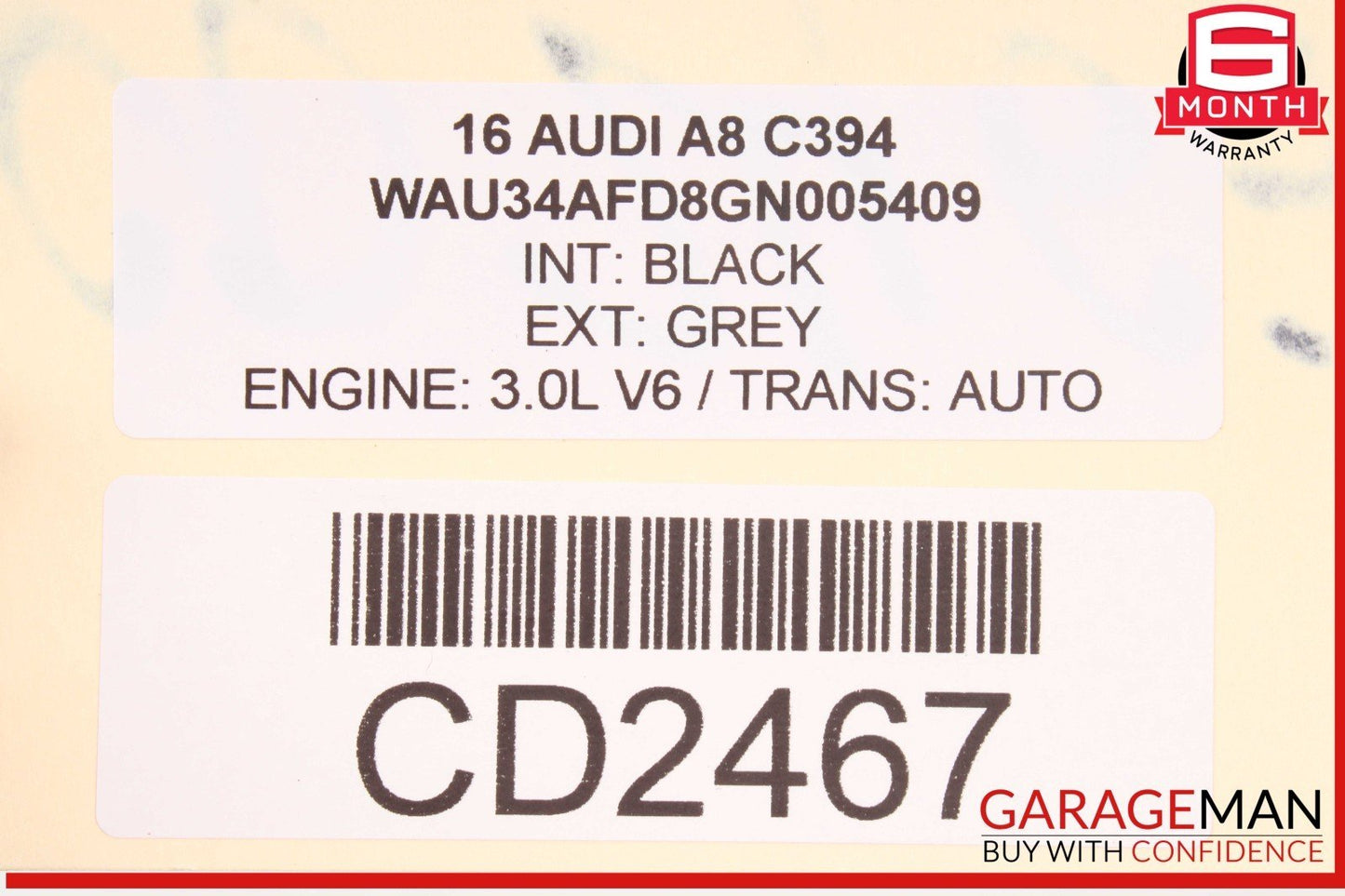 11-18 Audi A8 S8 Rear Lower Seat Bench Cushion 4H0885405H OEM