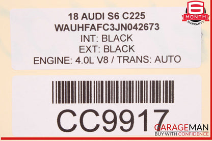 13-18 Audi S6 Front Left Lower Bottom Seat Cushion Black OEM