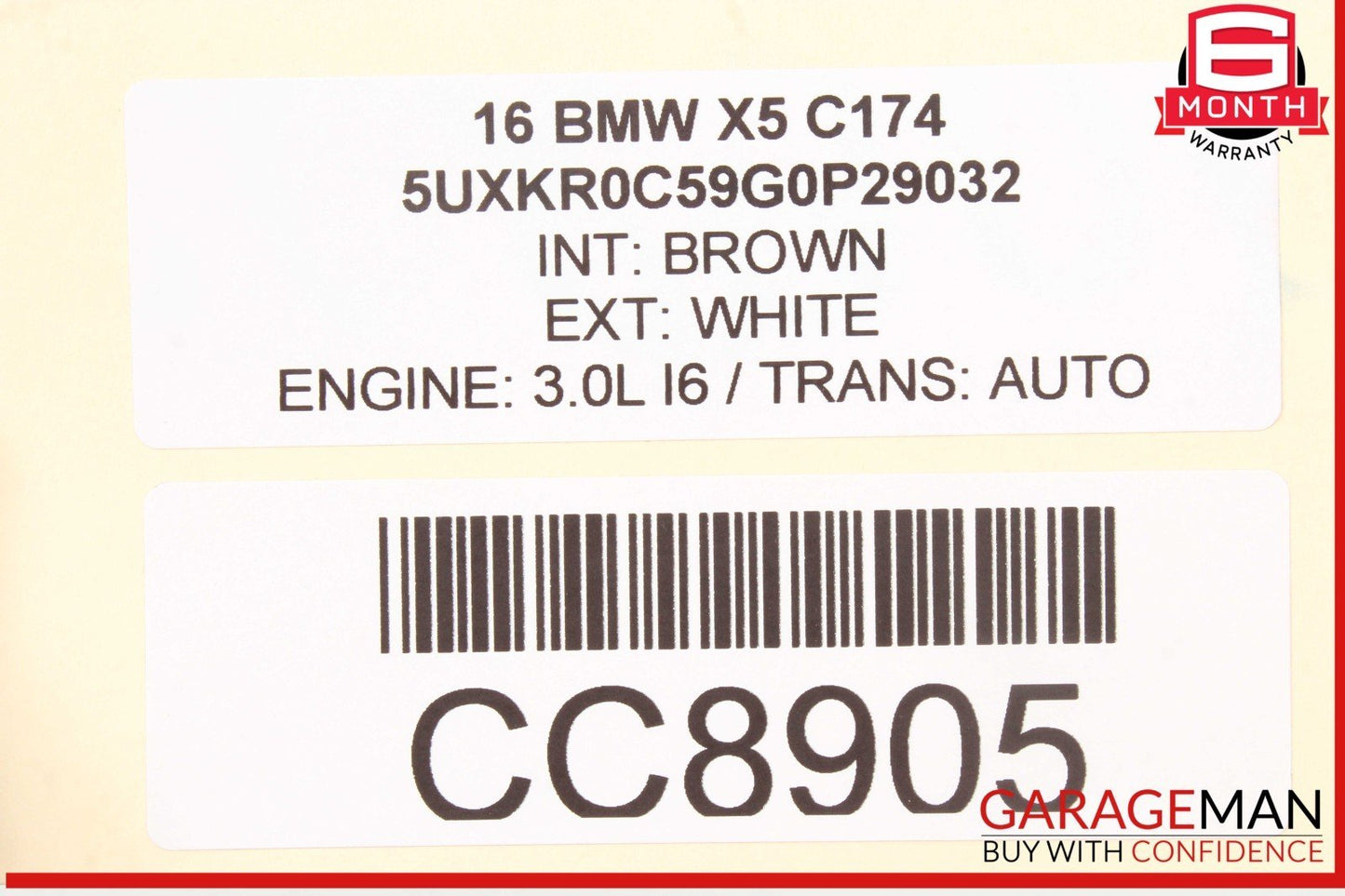 14-18 BMW X5 Rear Trunk Lid Liftgate Tailgate Assembly White OEM