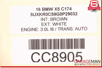 14-18 BMW X5 Rear Trunk Lid Liftgate Tailgate Assembly White OEM