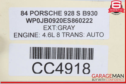 84-85 Porsche 928 S RWD Automatic Transmission Transaxle OEM 268k
