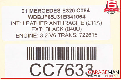 00-03 Mercedes W210 E320 E430 Front Right Top Upper Seat Cushion OEM