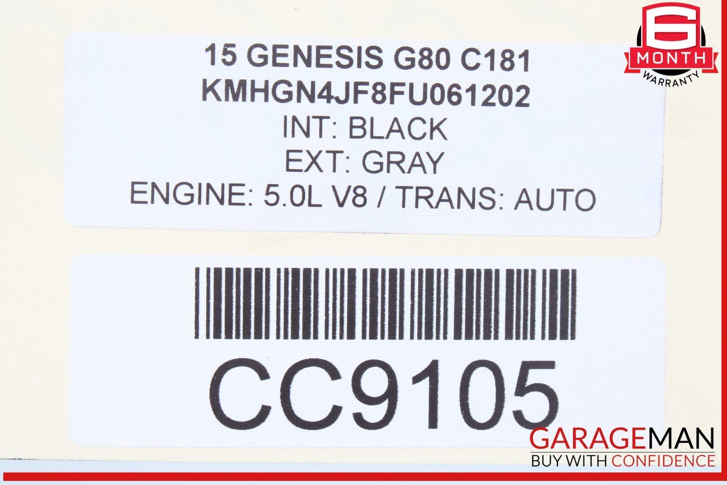 15-17 Hyundai Genesis G80 Rear Subframe Sub Frame Crossmember OEM