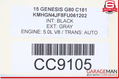15-17 Hyundai Genesis G80 Rear Subframe Sub Frame Crossmember OEM