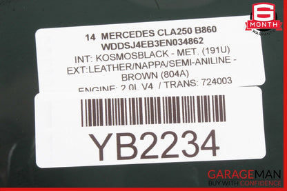 14-18 Mercedes W117 CLA250 Front Right Passenger Door Window Auto Glass Panel
