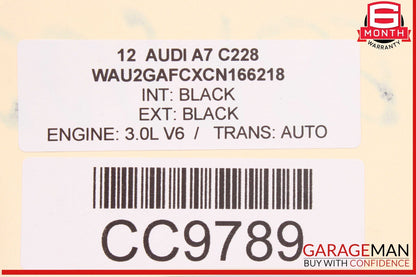 12-18 Audi A7 RS7 S7 Rear Left Driver Side Door Shell Panel Black OEM