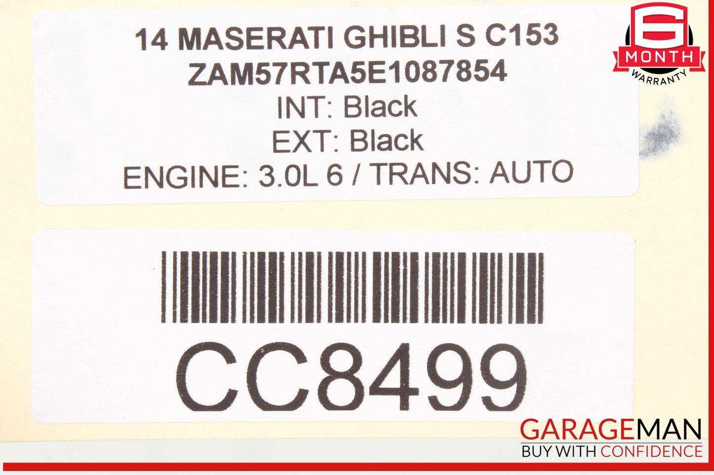 14-22 Maserati Ghibli M157 Front Right Passenger Side Door Shell OEM