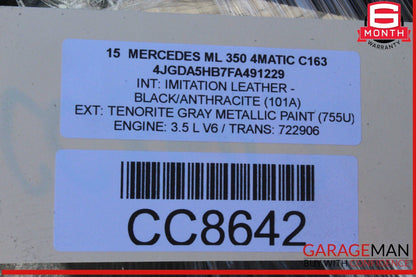12-19 Mercedes W166 ML350 GL550 Front Left Driver Side Exterior Door Shell OEM