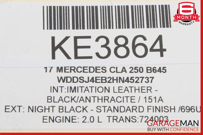 14-18 Mercedes W117 CLA250 Rear Left Interior Door Trim Panel Cover Assembly OEM