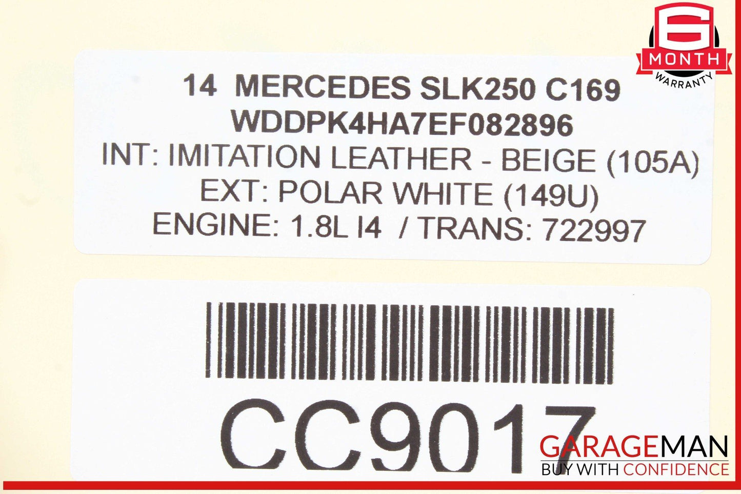 12-16 Mercedes R172 SLK250 SLK300 Front Right Lower Bottom Seat Cushion OEM