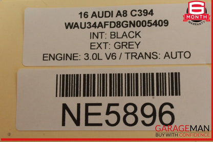 12-18 Audi A8 A6 Rear Trunk Lid Lock Latch Actuator Striker Plate 4H0827383A OEM