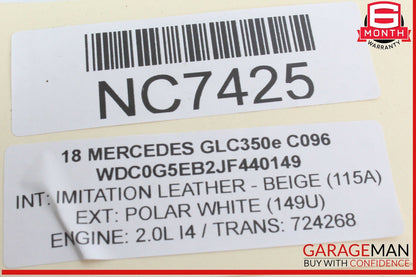 18-20 Mercedes X253 GLC350e Hybrid Charger Plug Socket Harness OEM