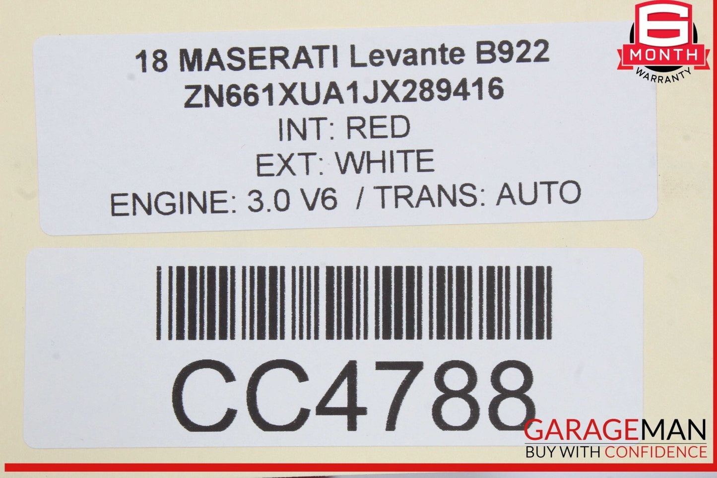 17-22 Maserati Levante M161 Rear Left Cushion Top Upper OEM