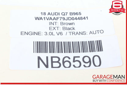 17-19 Audi Q7 Engine Left Cylinder Head Valve Cover 06E103471S OEM