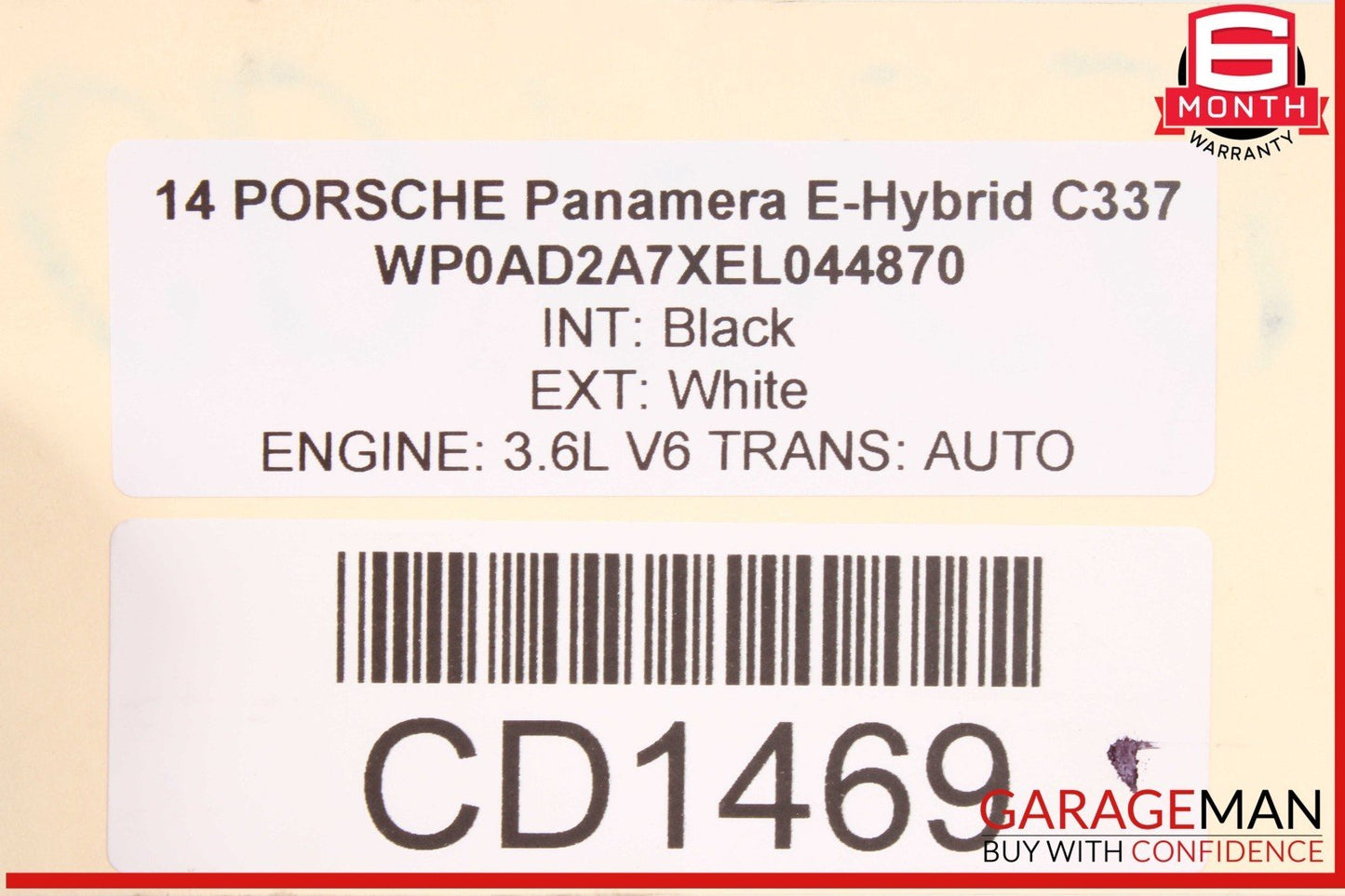 10-16 Porsche Panamera 970 Front Right Side Interior Door Panel Black OEM