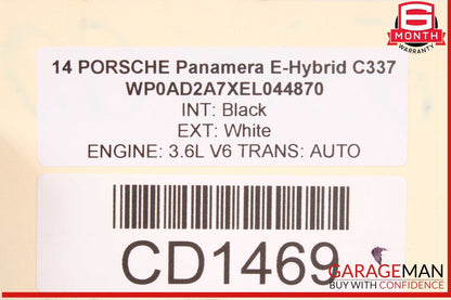 10-16 Porsche Panamera 970 Front Right Side Interior Door Panel Black OEM